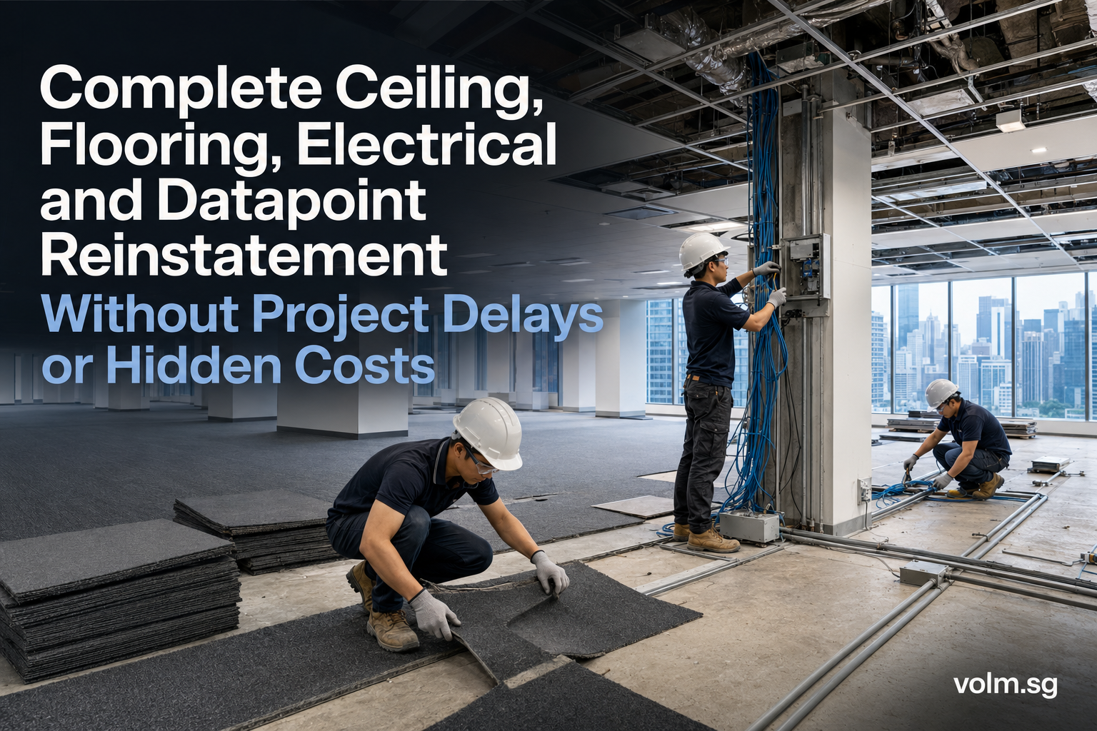 Complete Ceiling, Flooring, Electrical and Data Point Reinstatement